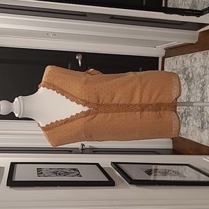 Rust / Tan chiffon lace Top (Offers Accepted)